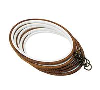 9'' Oval Embroidery Hoops - guofa 5PCS Decorative Cross Stitch Hoop Set, Imitated Wood Embroidery Frame Circle Hanging Arts Ornament (9in-5pcs)