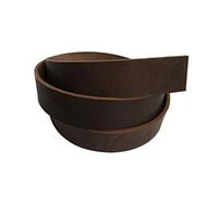 9 oz Genuine Leather Strap Strip Band Natural Belt Blank 51-55" (Brown, 2 inch (50mm.))