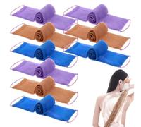 9 Pack African Exfoliating Net Sponges Set | African Wash Net with Drawstring - Ultra-Soft Long Exfoliating Cloth for Deep Cleansing,Inelastic Body Back Scrubber for Women Men(Purple,Blue,Coffee)