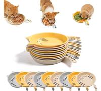9 Pack Cat Bowls Whisker Friendly, Cats Food & Water Dishes & Bowls, Flat Shallow Kitten Bowls, Dishwasher safe Anti-slip Multi-purpose Cat Bowl for Kittens Puppies Rabbits and Other Small Pets