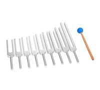 9 Pack Chakra Tuning Forks Set, With Rubber Mallet, Velvet Storage Bag, For DNA Healing, Chakra, Sound Therapy, Keep Body, Mind And Spirit In Perfect Harmony