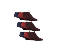 9 Pack Diabetic Trainer Socks, Swollen Feet Wide Ankle Socks SOCKSHOP Gentle Grip Burgundy 12-14