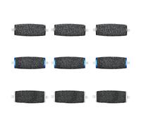 9 Pack Foot File Replacement Rollers for Hard Skin Remover, Electric Replacement Heads, Uniform Grit, Curved Surface, Washable, Click-in, Fits Most, Mixed Colours (3 Black, 3 Dark Blue, 3 White)