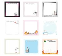 9-Pack Funny Sticky Notes 450 Sheets Dark Humor Notes Pads Meme Memo Notes School Supplies Office Products 7.5 × 7.5CM