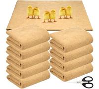 9 Pack Jute Brooder Liners for Red Barn Brooder, 48x20 Inch Nesting Box Pads for Chickens, Ducklings, Turkey Poults, Quail & Small Birds - Natural Hemp Fiber, Moisture Absorbent & Easy to Replace