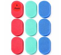 9 Pack Luxury Bath Sponges - Mixed Colours Soft Exfoliating Shower & Bath Body Sponges for Men, Women & Kids - Multipurpose Wash Sponges for Daily Use - Mixed Assorted Colours