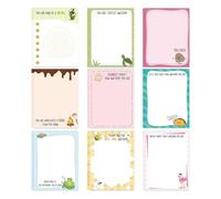 9 Pack Motivational Sticky Notes Set, 450 Sheets Inspirational Self-Stick Post-it Notes 10 x 7.6 cm, Cute Sticky Notes Book Gifts for Coworkers Nurse Teacher, School Office Supplies (Rectangle)