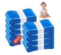 9 Pack Nappy Bin Refills, 7-Layer Odour Lock Diaper Pail Disposal Bags, 4.5m Long Heavy Duty Liners, Universal Fit for Most Nappy Bins