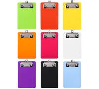9 Pack Plastic Mini Clipboard 4 X 6 Inch,Small Clipboards with Clip,Small Clipboard Clip Boards,Orange Blue White and Black Clip Board,Plastic Clipboards for Classrooms,Offices,Restaurants