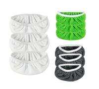 9 Pack Reusable Microfibre Mop Pads - Wet & Dry Cleaning Cloth Refills, Washable Sweeping Pads for All Floor Types - Compatible with Flash Speedmop & More (7" x 4")