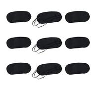 9 Pack Sleep Eye Blindfold Shade Cover, Soft Sleep Blindfold, Sleeping Blindfold for Men & Women, Suitable for Lunch Break/Travel/on The Plane/Hotel/Camping Usage (Black)