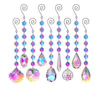 9 Pack Sun Catchers,Rainbow Maker Crystal Suncatchers For Window Hanging Ornaments Colorful Glass Wind Chimes Kit Prism Pendant for Home,Chandeliers,Garden,Christmas Tree Decoration