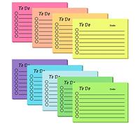 9 Pack to Do List Sticky Notes, Colorful Lined Sticky Notes, Self-Stick Do List Notepads for School Office Meeting Home Plan Reminder Stationery Supplies(450 Sheets,10 * 7cm)