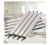 9-Pack Transport Rollen Robuste Edelstahl Förderräder ohne Antrieb 12-36 Zoll Förderstützrollen für Fabriklager 25mm Durchmesser 1000mm Länge Ideal für Zwischenrahmen