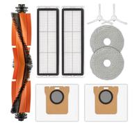 (9 Pack) X20+ Replacement Parts Compatible with Xiaomi X20+ X20 Plus 1S S20 plus S20+ X10+ X20 pro Robot Vacuum, 1 Roller Brush, 2 Side Brushes, 2 Dust Bags, 2 HEPA Filter, 2 Mop Pads, Accessories Kit