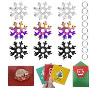9 Packs Snowflake Multi Tool,Snowflake Wrench/Bottle Opener/Screwdriver Kit, 18 in 1 Snowflake Multitool,Stainless Steel Portable Star Tool for Christmas Great Gifts