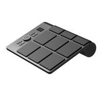 9-Pad Portable Electronic Drum Kit, Portable Percussion Sampling Pad with LCD Display, Dual Stereo Speakers, Supports Headphones/MIDI/Recording Playback, Drum Set Suitable for Schoolchildren