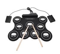 9 Pads Electronic Drum Portable Roll Up Drum Kit USB MIDI Drum with Drumsticks Foot Pedal for Beginners