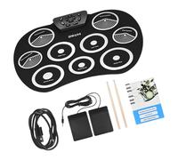 9 Pads Rolls-up Practice Drum Sets Built-in Speakers Headphone Socket Kits for Kid Adult Beginner Electronic Set Digital Electronic Foldable Rolls Up Set