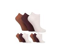 9 Pairs Diabetic Trainer Socks - Ankle Socks Swollen Feet SOCKSHOP Gentle Grip Mid Blue 4-8