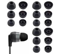 9 Pairs Silicone Earbud Tips,Replacement Earbuds, Replacement Earbud with Noise Reduction Hole for 4.5mm to 6mm Diameter Earphones, 3 Sizes (S/M/L) Compatible with In-Ear Headphones, Black