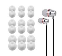 9 Pairs Silicone Earbud Tips Replacement Earbuds Replacement Earphone Tips, 2 Style Earbud Noise Isolation Cover, 3 Different Size (S/M/L) (9 Pairs White)