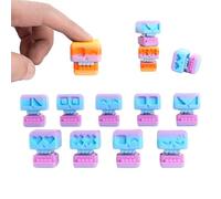 9 Pc Bone-Shaped Fidget Toys - 3d printed Press & Click Stress Relief Desk Toy for Focus and Anxiety Relief, (F1)