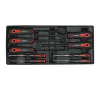 9 Pc PREMIUM Scraper & Hook Set with Modular Tool Tray - Tool Storage Organizer