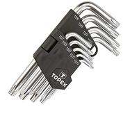 9 pcs 5 Points Star Key, Short, Sizes TS10, TS15, TS20, TS25, TS27, TS30, TS40, TS45, TS50