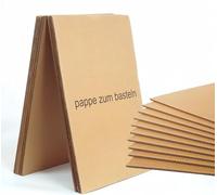 9 Pcs A4 Corrugated Cardboard Sheets - Thick Kraft Card for DIY, Craft Projects & Protective Packaging | Sturdy Brown Craft Board for Postal Parcels, Art Creations, Home Storage