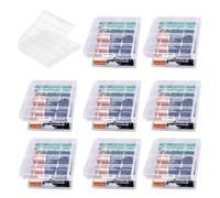 9 PCS AA/AAA Cell Battery Storage Cases, Hard Plastic Batteries Storage Boxes for AA/AAA Cells and Rechargeable Batteries, Clear Cells Holder (Hyaline)