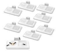 9 Pcs Ant Feeding Bowl Cricket Plastic Dish 2-in-1 Eating Drinking Basin for Ant Spider Scorpion Cricket Snail Crab Bugs Small Insects (White)