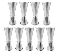9 Pcs Bartender Measuring Cup, 1 oz 2 oz Double-Headed Jigger Set, Stainless Steel Tools for Cocktails and Drinks