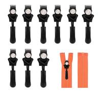 9 Pcs Black Fix Zip Puller Instant Zipper Puller Universal Instant Fix Zipper Repair Kit Zip Design Zippers Head Sewing Tools for Jacket Luggage Backpacks