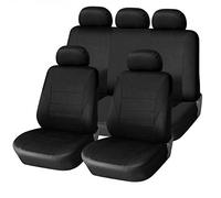 9 PCS BLACK FULL CAR SEAT COVERS UNIVERSAL SET FABRIC PROTECTORS FOR CAR VAN TAXI