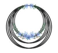 9 Pcs Black Round Metal Craft Rings, 20/25/30cm Decorative Macrame Hoop, Multifunctional Wedding Wreath Rings, DIY Dream Catchers, Wall Hanging Crafts for Birthday Party, Venues, Home Decoration