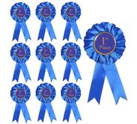 9 Pcs Blue Award Ribbon, 1st Place Rosette Ribbons Grand Prize Ribbon Winner Victory Ribbons, First Place Participation Medal Deluxe RecognitionRibbon for Classroom Winner Certificate Prize C