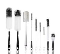 9 PCS Bottle Brush Cleaning Set, Long Handle Nylon Straw Cleaner Brush Multipurpose Pipe Cleaner Brushes for Long Narrow Neck Bottles Strews Drinking Glasses