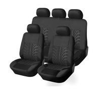 9 Pcs Car Seat Cover For MG HS 2018-2025, Breathable Seat Covers Rear Seat Cushion Protector Accessories, E/Black