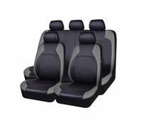 9 Pcs Car Seat Cover Sets For Mini Cooper R50 R52 R53 2002-2006, Full Surround Leather Automotive Seat Cover NonSlip Protector Set Accessories,B/9pcs Set Grey