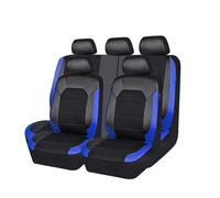 9 Pcs Car Seat Covers Full Set, for Ford Mondeo Mk5 2013-2018 Car Leather Seat Cover Sets Breathable Waterproof Non-Slip Front Rear Seat Protectors,B/Blue