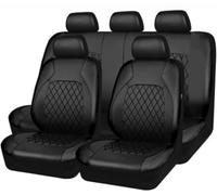 9 Pcs Car Seat Covers Full Set for MG 3 MG3, Set Full Surround Leather Waterproof NonSlip Front Rear Protectors Interior Accessories,A Black