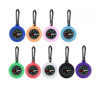 9 Pcs Carabiner Compass with Keychains, Colorful Portable Compact Navigation Compass Keychain for Outdoor Camping Hiking Navigation Survival Sports