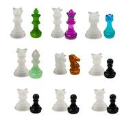 9 Pcs Chess Resin Mold Set，HOINCO Chess Pieces Silicone Molds for DIY Art Crafts