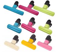 9 Pcs Chip Clips Bag for Food Storage Assorted Sizes Potato Magnetic Chip Bread Snack Heavy Duty Sealing Food Clips (6Color)