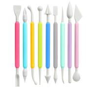 9 Pcs Clay Tools, Plastic Clay Sculpting Tools, Air Dry Clay Tool Kit, Double Head Clays Sculpting Tool for DIY Pottery, Cake Decoration, Sculpey, Detailing and Shaping