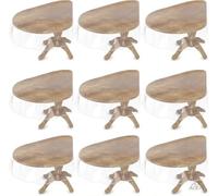 9 pcs Clear Oval PVC Table Protector - Waterproof, Oil-Proof Plastic Cloth for Kitchen, Coffee, Office and Dining