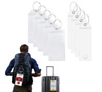 9 Pcs Cruise Luggage Tags, Luggage Tags for Cruise Ships, with Durable Stainless Steel Rings, Waterproof, Clear, Durable, Cruise Accessories for Travel and Business