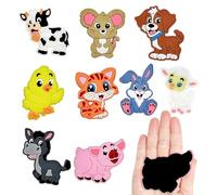 9 PCS Decals Animals Set, Fridge Decals for Kids, Cartoon Refrigerator Magnets for Toddlers Learning, Educational Fridge Decals for Fine Motor Skills Development