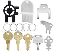 9 Pcs Dispenser Key Set, 3-in-1 Key Universal Replacement Keys Compatible with Cintas Sanis, Bradley 2055,E114,Janitor Bobrick,Kimberly Clark 770301,Tork SCA,Paper Towel,Toilet Paper,Soap Dispensers